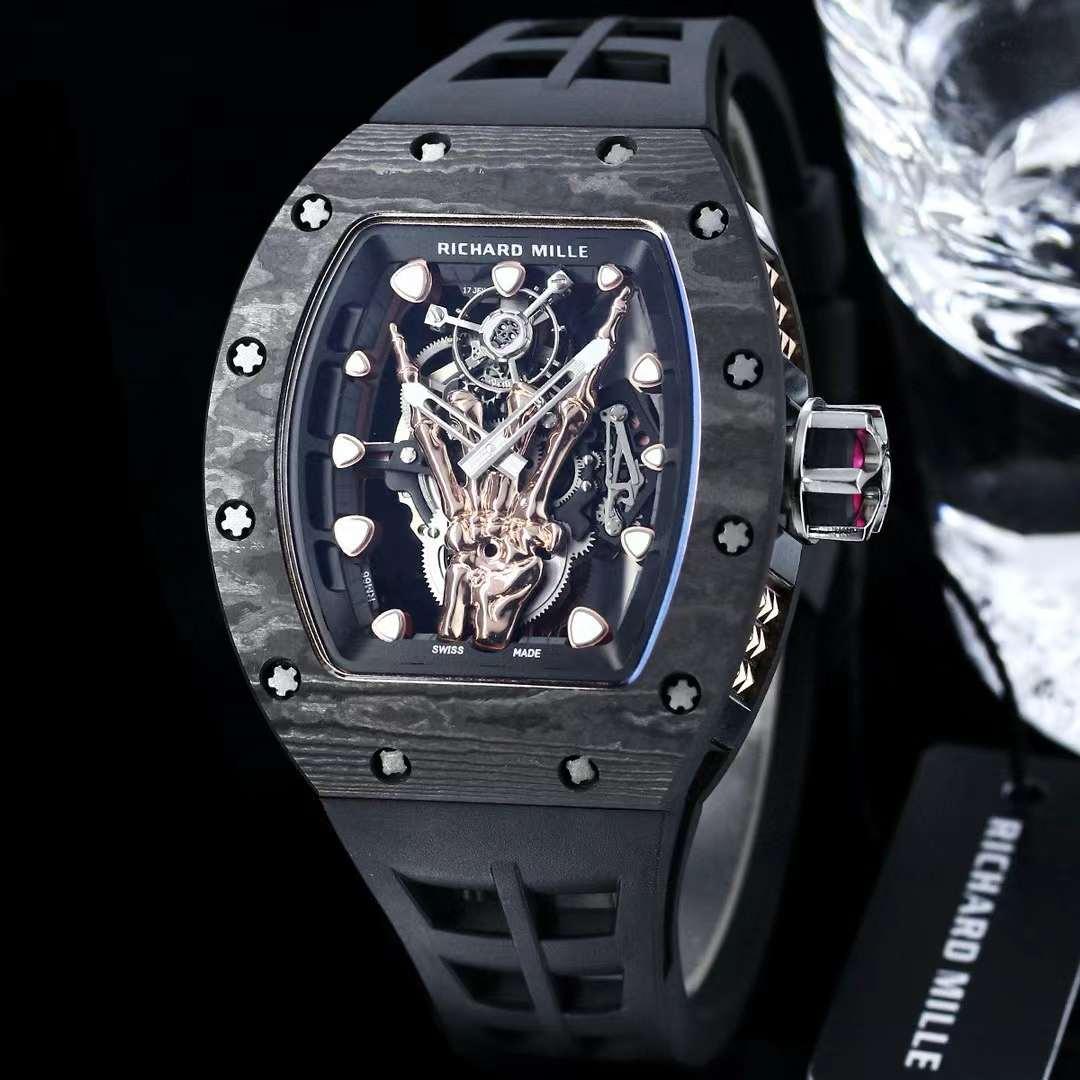 Replica Richard Mille Carbon Fiber Automatic Machine Watch 42MM