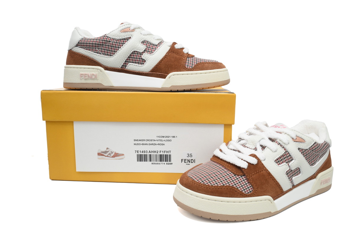 Replica Fendi Shoe  Fendi Match White Brown