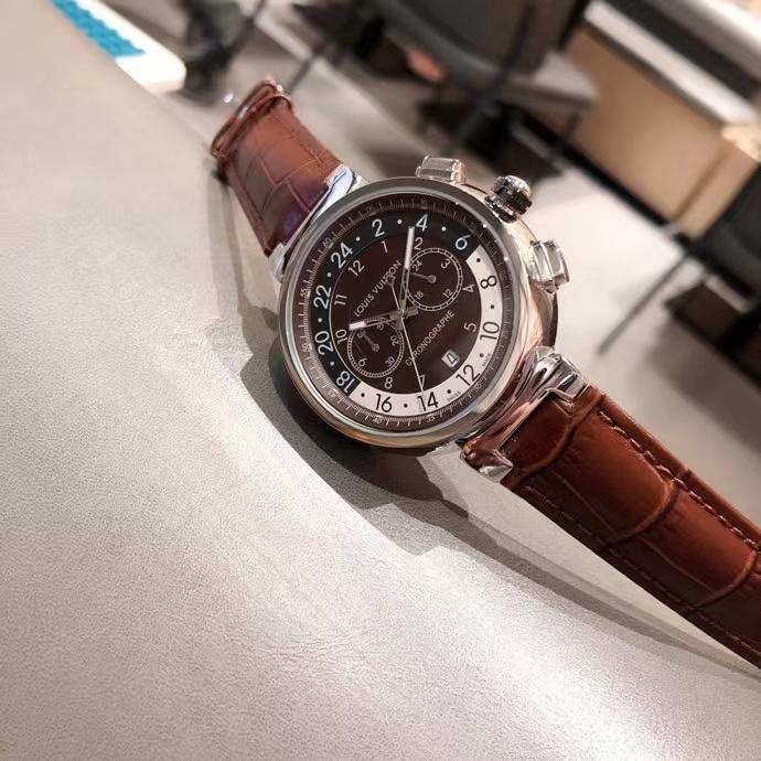 Replica LOUIS VUITTON LV 904l Stainless Steel Quartz Watch 42MM