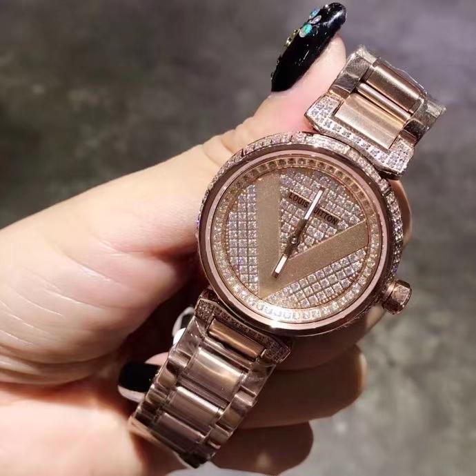 Replica LOUIS VUITTON LV 904l Stainless Steel Quartz Watch 33MM