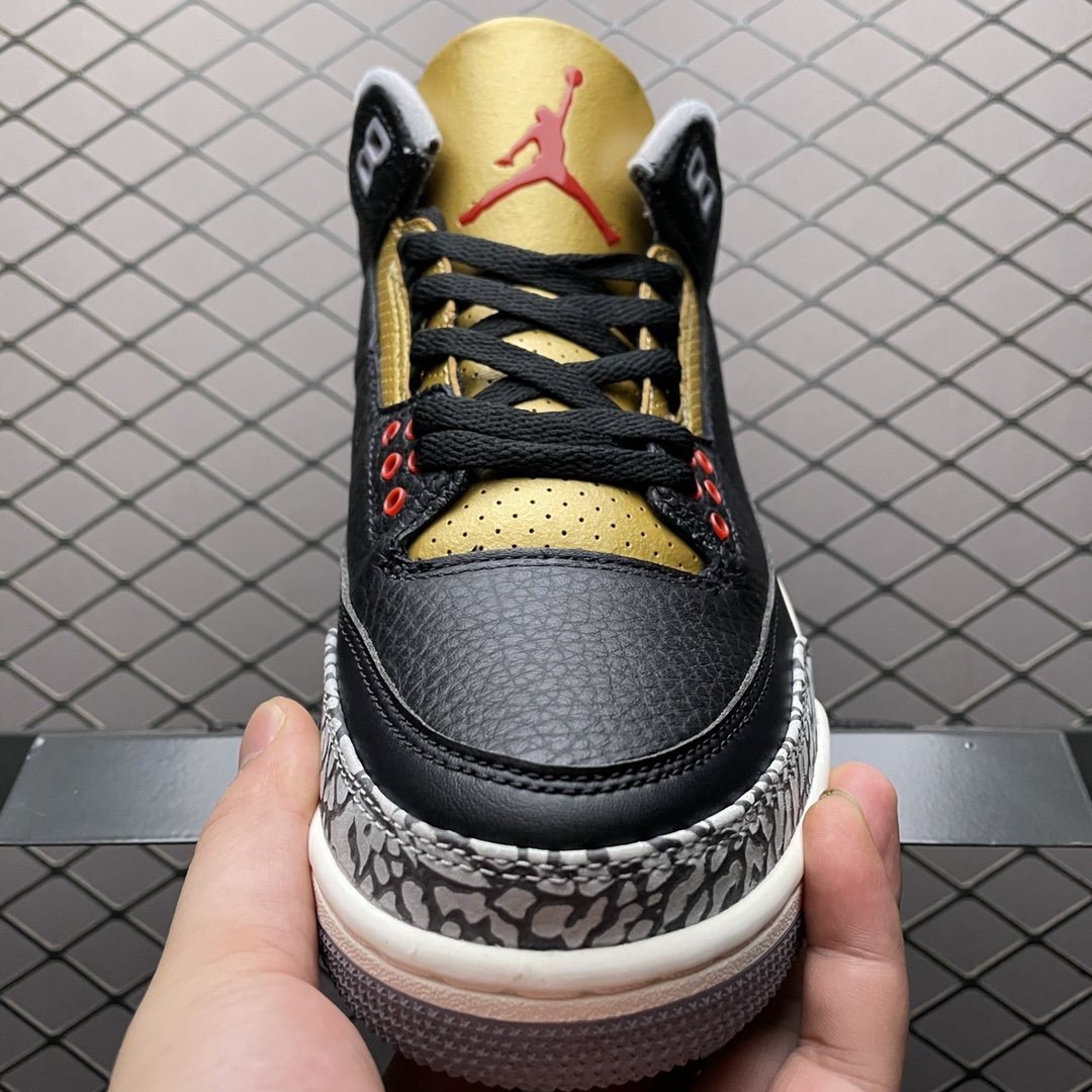 Replica Air Jordan Shoe Air Jordan 3Black Gold CK9246-067  Size 40.5-47.5