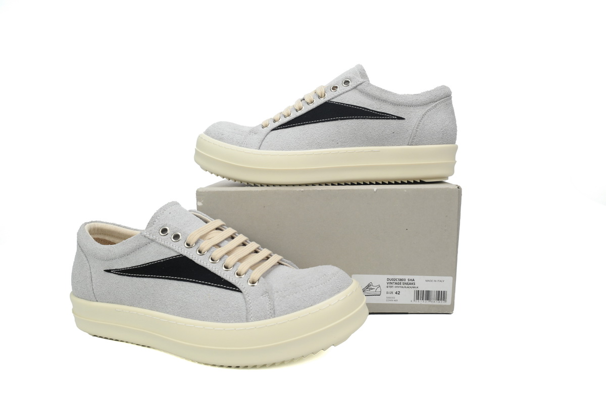 Replica Rick Owens Shoe Rick Owens DRKSHDW Luxor Vintage Sneaks ‘Oyster Black’