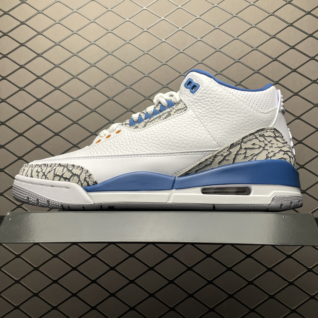 Replica Air Jordan Shoe Air Jordan 3 RetroWhite and True Blue CT8532-148