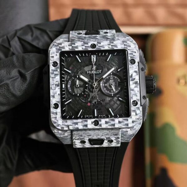 Replica Hublot Carbon Fiber VK Quartz Watch 44MM