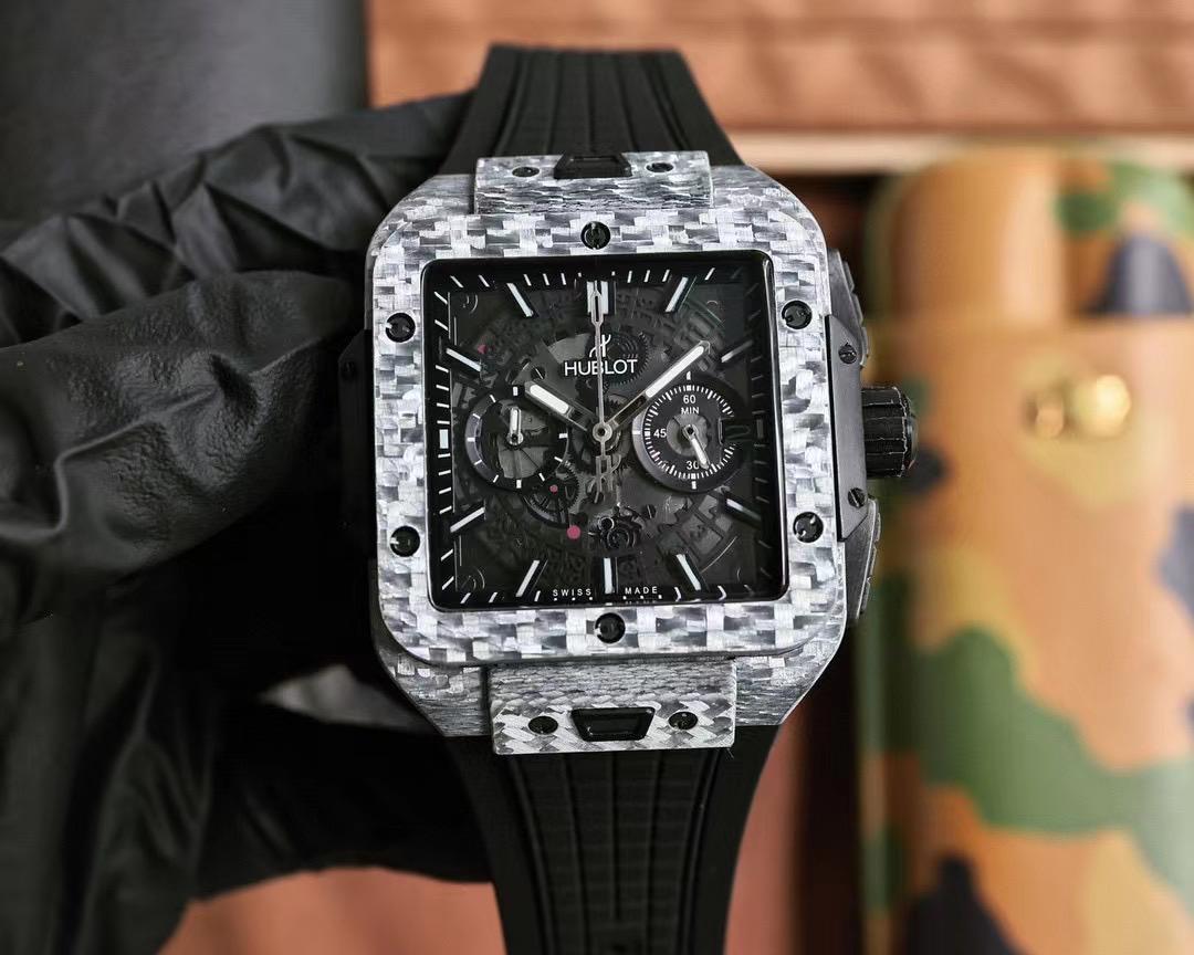 Replica Hublot Carbon Fiber VK Quartz Watch 44MM