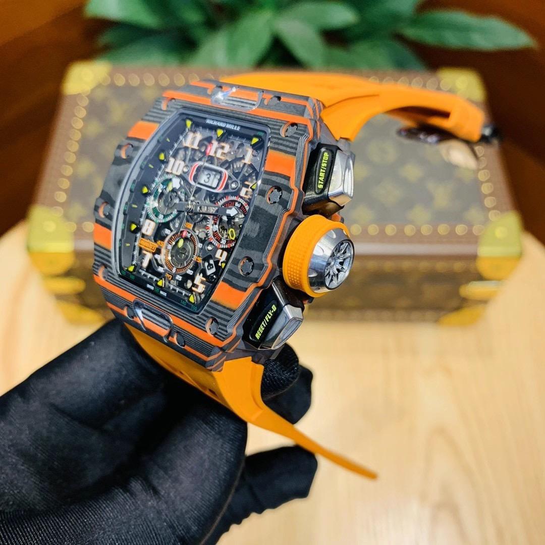 Replica Richard Mille Carbon Fiber Automatic Machine 7750 Movement Watch 42MM