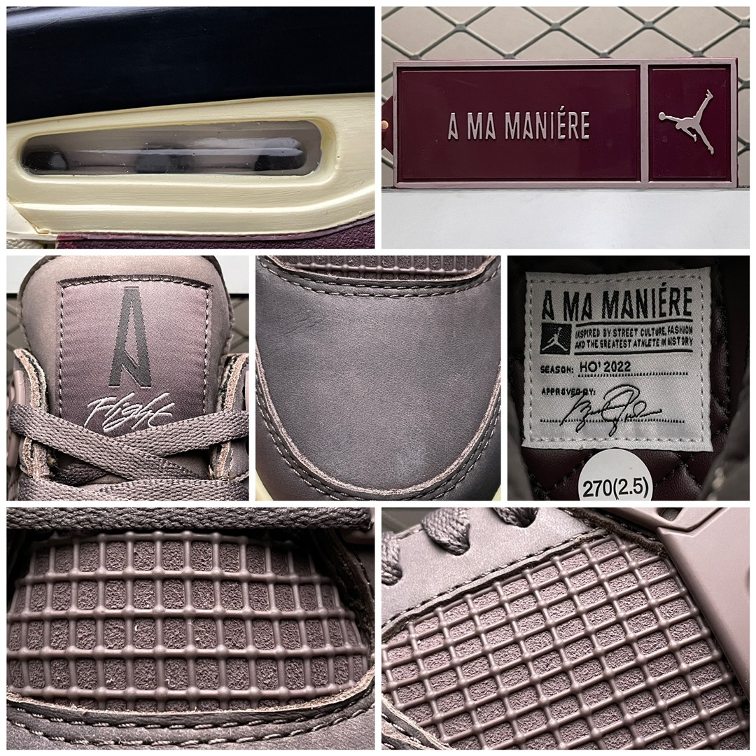 Replica Air Jordan Shoe A Ma Manire x Air Jordan 4 Violet Ore AJ4 DV6773-220 SIZE 36-47.5