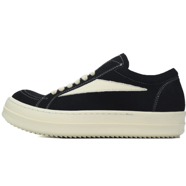 Replica Rick Owens Shoe Rick Owens Suede Vintage ‘Black Milk White