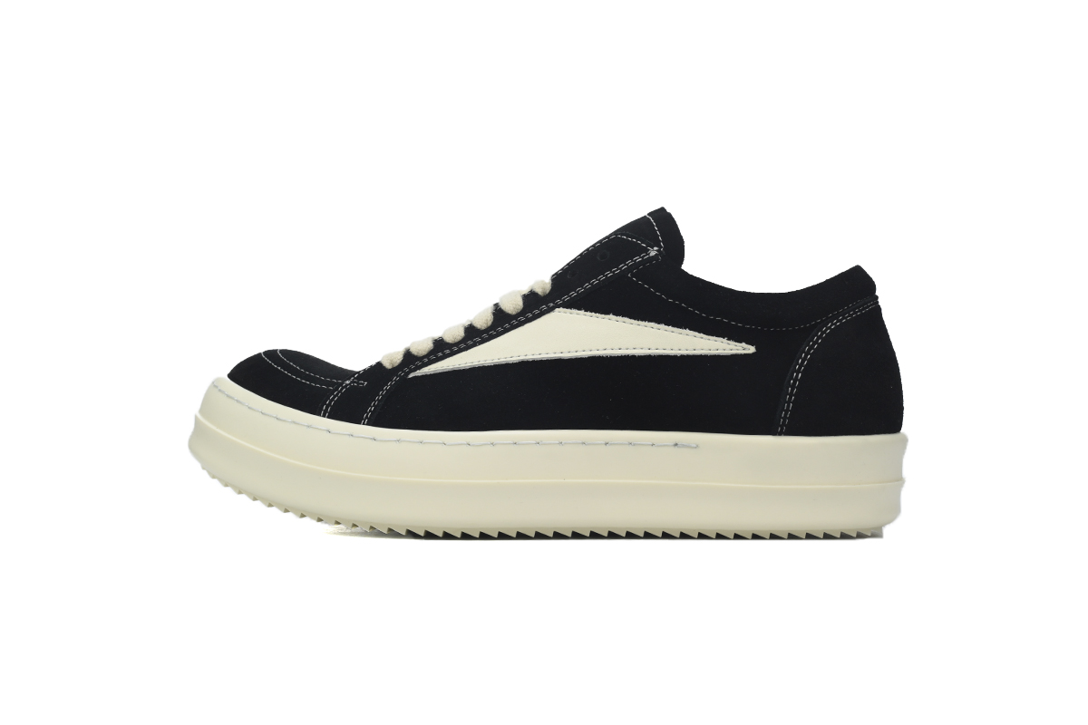Replica Rick Owens Shoe Rick Owens Suede Vintage ‘Black Milk White