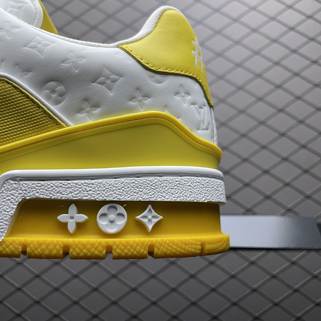 Replica Louis Vuitton Shoe Louis Vuitton LV Trainer Size 38-45 Yellow White