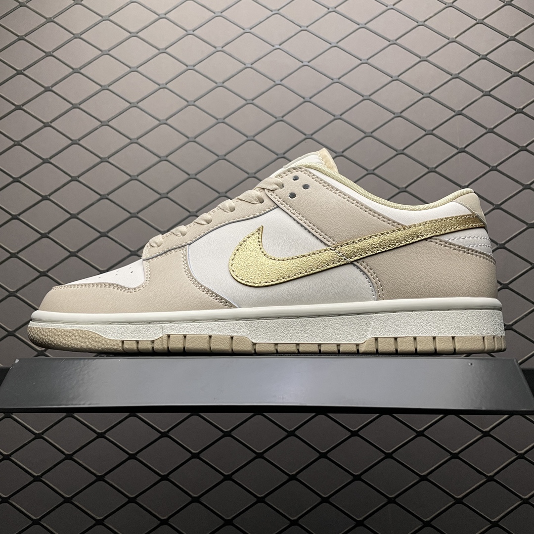 Replica Nike Dunk SB Shoe NK Dunk Low Gold Swoosh DX5930-001 Size 35.5-44