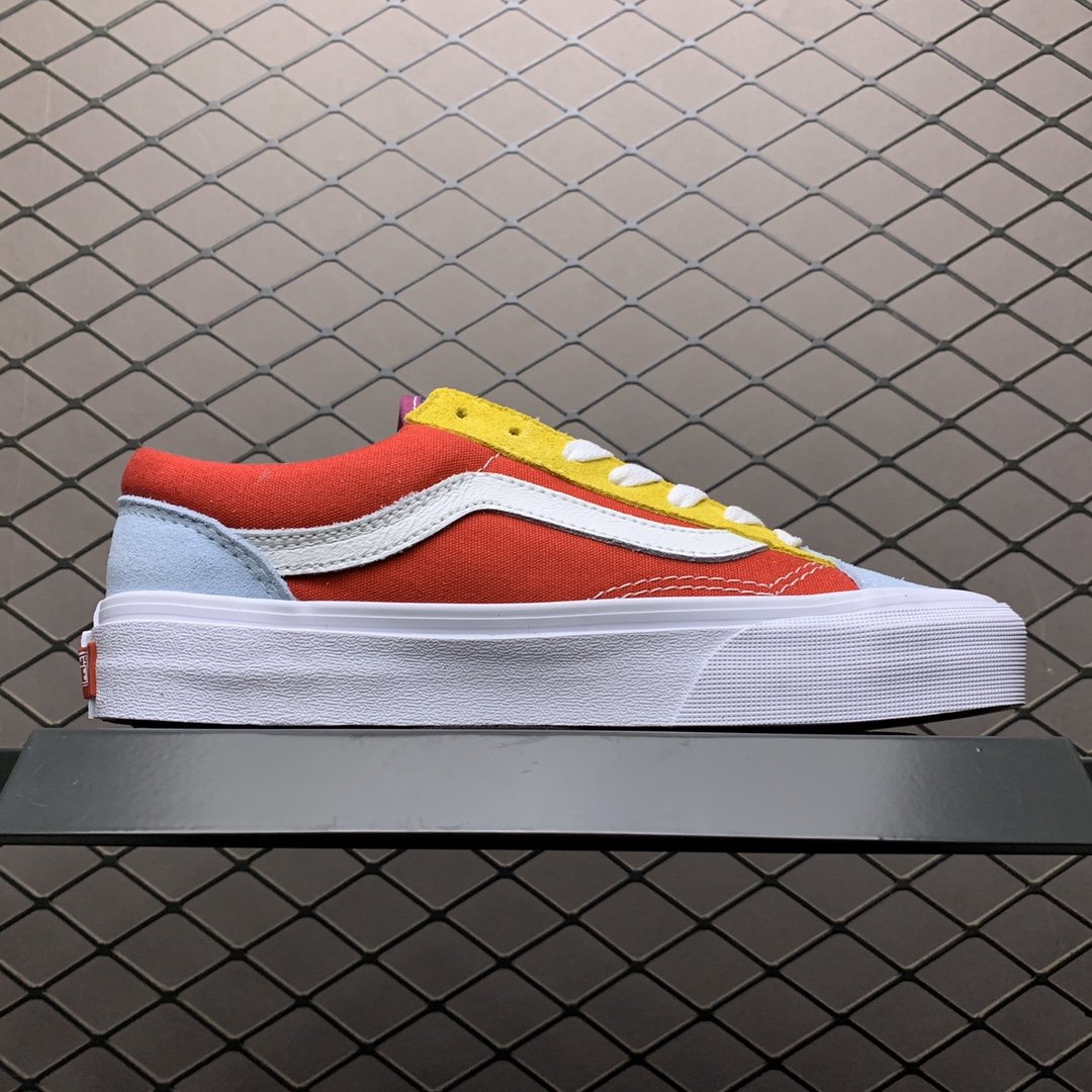 Replica Vans Shoe Vans Style 36 YELLOW RED BLUE WHITE 35-44