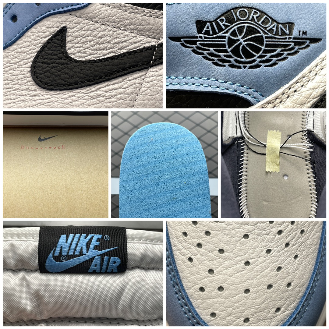 Replica Air Jordan Shoe Air Jordan 1 University Blue 555088-134 Size 40-47.5