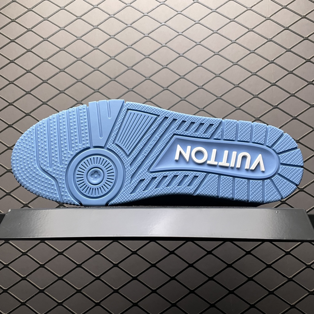 Replica Louis Vuitton Shoe Louis Vuitton LV Trainer Size 35-45 Blue