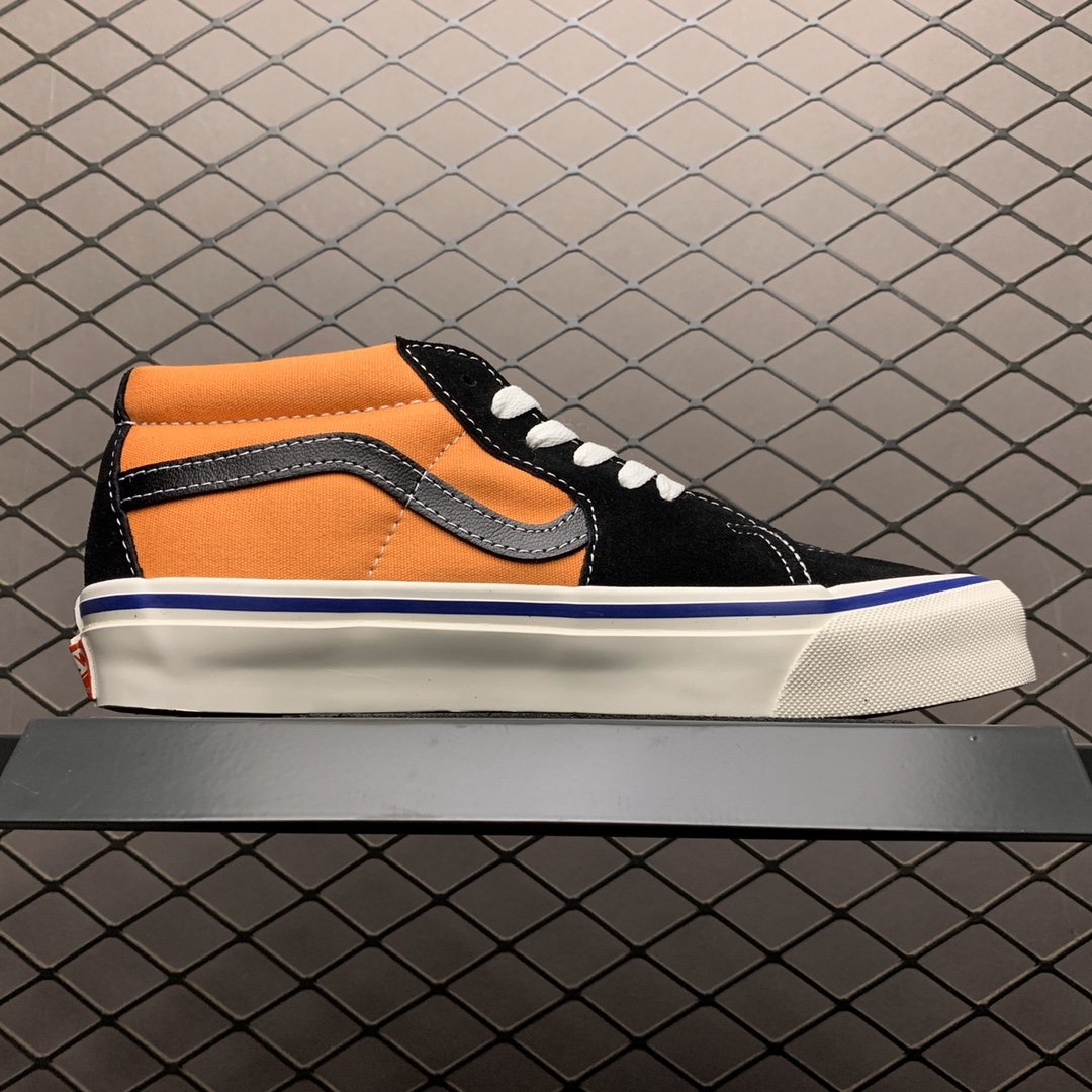 Replica Vans Shoe Vans Sk8-Mid Black Orange 35-44