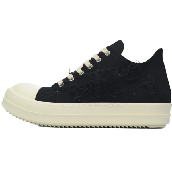 Replica Rick Owens Shoe Rick Owens EDFU DRKSHDW Slashed Low ‘Black Milk’